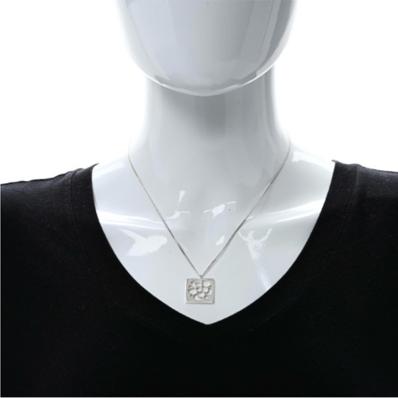 Chanel 925 Silver Open Camellia Flower Necklace - Picture 6 of 6